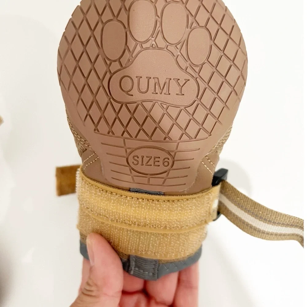 Tan Dog Shoes- 1 pair only Size 6